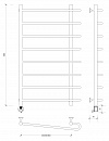 Полотенцесушитель электрический Secado Венеция 2 100x60x70 белый матовый