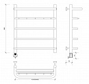 Полотенцесушитель электрический Secado Мерида 1 КСП 60x40 золото матовое