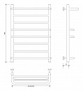 Полотенцесушитель водяной Secado Верона 2 80x50 черный матовый