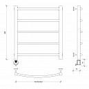 Полотенцесушитель электрический Secado Милан 1 60x60 черный матовый