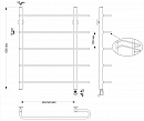 Полотенцесушитель электрический латунный Secado Венеция 2 60x60 бронза