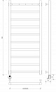 Полотенцесушитель электрический Secado Корсико 1 К 120x40 белый матовый