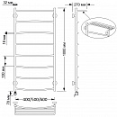 Полотенцесушитель электрический латунный Secado Милан 4 50x100 бронза