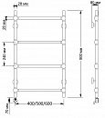 Полотенцесушитель электрический латунный Secado Флоренция 1 50x80 бронза