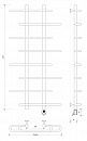 Полотенцесушитель электрический Secado Венеция 4 120x20x70 черный матовый