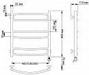 Полотенцесушитель электрический латунный Secado Милан 2 50x60 бронза