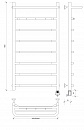 Полотенцесушитель электрический Secado Агата 1 КСП 100x60 белый матовый