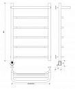 Полотенцесушитель электрический Secado Агата 1 СП 80x50 хром