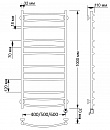 Полотенцесушитель электрический латунный Secado Милан 3 40x100 бронза