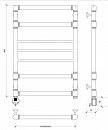 Полотенцесушитель электрический латунный Secado Бароло 60x80 бронза