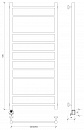 Полотенцесушитель электрический Secado Триада 2 120x60 графит