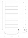 Полотенцесушитель электрический Secado Милан 1 100x50 черный матовый
