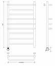 Полотенцесушитель электрический Secado Модена 2 100x50 хром