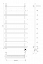 Полотенцесушитель электрический Secado Понтида 1 КСП 120x40x50 золото матовое