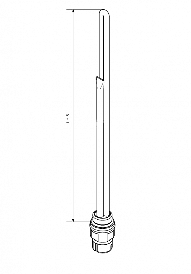 Блок управления с ТЭНом Terma ONE 300W, Круглый, скрытый, хром