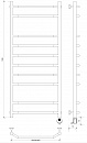Полотенцесушитель электрический Secado Агата 2 120x50 черный матовый