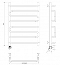 Полотенцесушитель электрический Secado Валенсия 2 80x40 хром