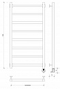 Полотенцесушитель электрический Secado Корсико 1 100x40 белый матовый