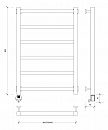 Полотенцесушитель электрический Secado Корато 1 80x50 черный матовый