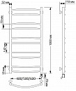 Полотенцесушитель электрический латунный Secado Милан 2 40x100 бронза