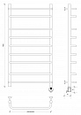 Полотенцесушитель электрический Secado Мерида 2 100x60 хром
