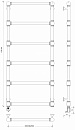 Полотенцесушитель электрический латунный Secado Фалерони 1 40x120 бронза
