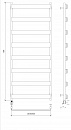 Полотенцесушитель электрический Secado Кродо 120x50 черный матовый