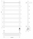Полотенцесушитель электрический Secado Понтида 1 СП 100x60x70 белый матовый