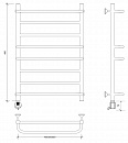 Полотенцесушитель электрический Secado Модена 2 80x50 хром