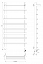 Полотенцесушитель электрический Secado Понтида 1 СП 120x40x50 сатин