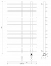 Полотенцесушитель электрический Secado Турин 3 100x20x50 хром