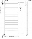 Полотенцесушитель электрический латунный Secado Триада 3 50x100 бронза