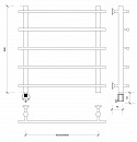 Полотенцесушитель электрический латунный Secado Турин 1 60x60x70 бронза