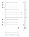 Полотенцесушитель электрический Secado Триест 120x40 сатин