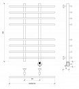 Полотенцесушитель электрический Secado Турин 4 80x20x60 хром