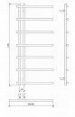 Полотенцесушитель водяной Secado Виано 120x7x50 белый матовый