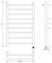 Полотенцесушитель электрический Secado Модена 2 100x50 хром