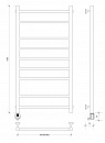 Полотенцесушитель электрический Secado Триада 2 100x40 черный матовый