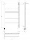 Полотенцесушитель электрический Secado Комано 1 КСП 100x50 сатин