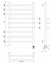 Полотенцесушитель электрический Secado Триест 120x40 черный матовый