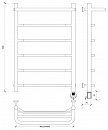 Полотенцесушитель электрический Secado Агата 1 СП 80x40 черный матовый