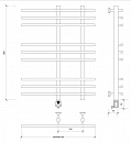 Полотенцесушитель электрический Secado Турин 3 80x20x60 белый матовый