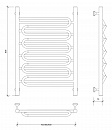 Полотенцесушитель электрический Secado Валенсия 3 80x60 хром