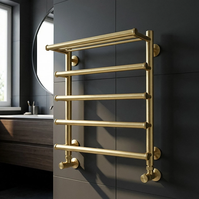 Полотенцесушитель водяной Secado Турин 6 60x60 золото матовое