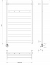 Полотенцесушитель электрический Secado Комано 1 КСП 100x40 белый матовый