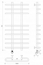 Полотенцесушитель электрический Secado Венеция 5 100x20x60 черный матовый