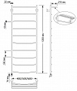 Полотенцесушитель электрический латунный Secado Милан 4 40x120 бронза