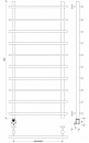 Полотенцесушитель электрический Secado Турин 1 120x40 золото матовое