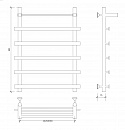 Полотенцесушитель водяной Secado Понтида 1 СП 80x50x60 черный матовый