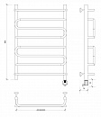 Полотенцесушитель электрический Secado Валенсия 2 80x60 белый матовый